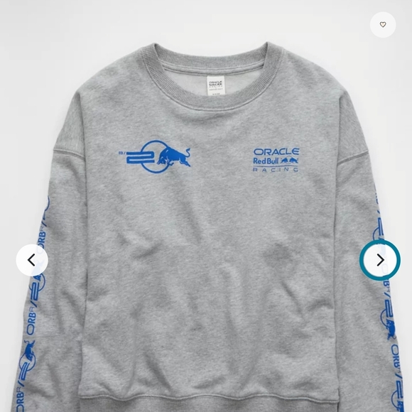 Gray Oracle Red Bull Racing Women's Crew Neck Sweater MV1 - Picture 3 of 10